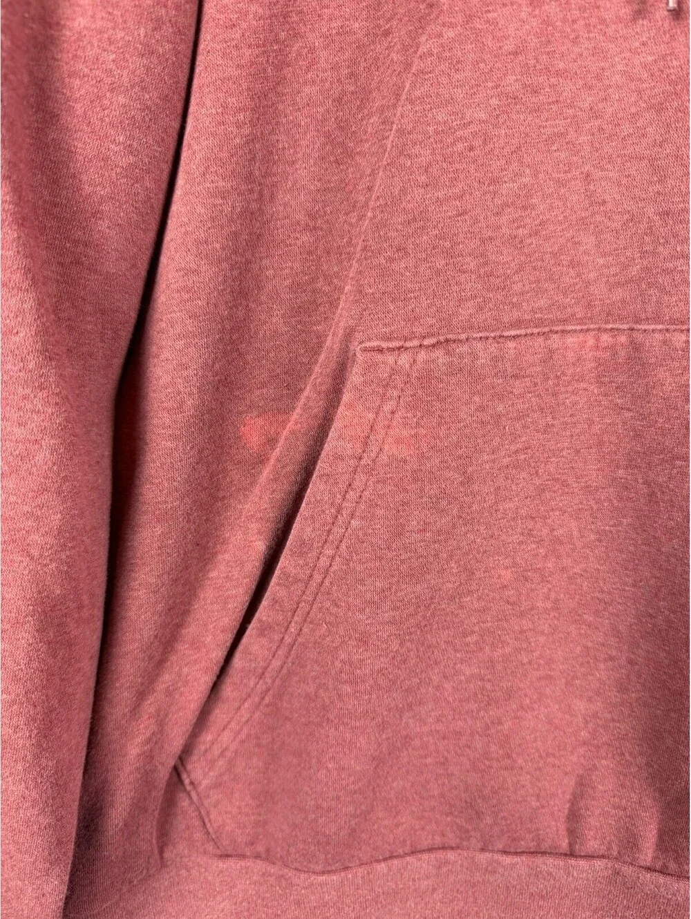 adidas Hoodie Mens XL Heather Red Maroon Black 3 Stripe Spellout Sweatshirt